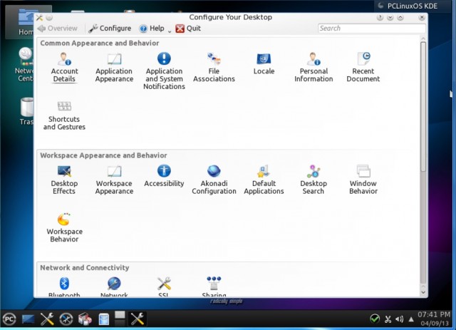 PCLinuxOS 2013 04 configurer votre bureau
