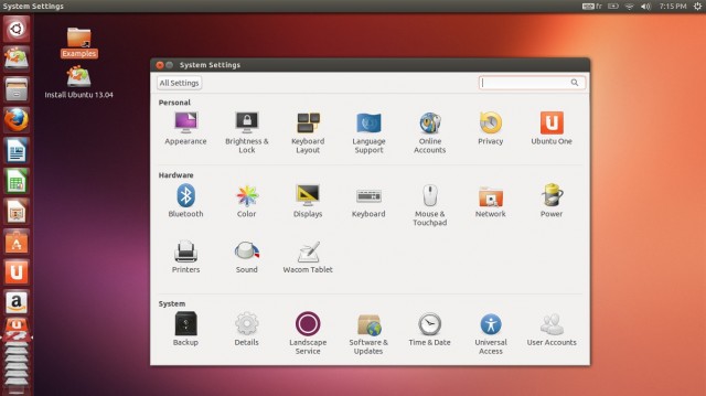 Ubuntu 13.04 paramétres du système