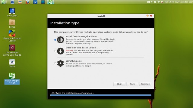 Deepin installation