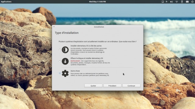 Choix de l'installation autre chose