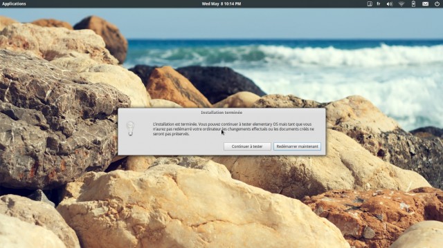 Redémarrer Elementary OS