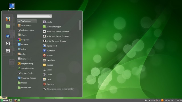 Manjaro Cinnamon le menu