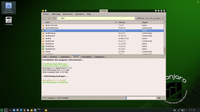 Manjaro Installation du logiciel