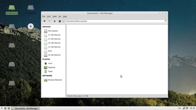 Linux Mint xfce fichiers