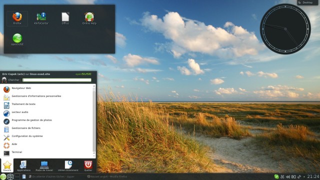 Opensuse le menu KDE