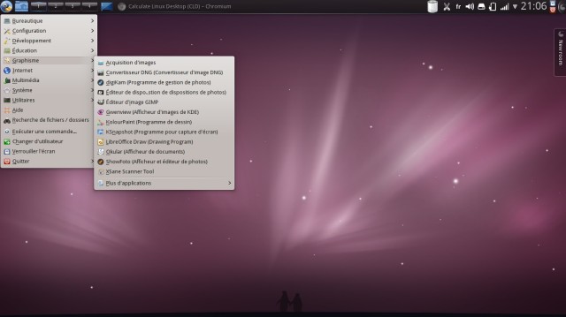 Calculate Linux menu