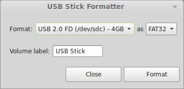 Formater une clef USB sous Linux Mint