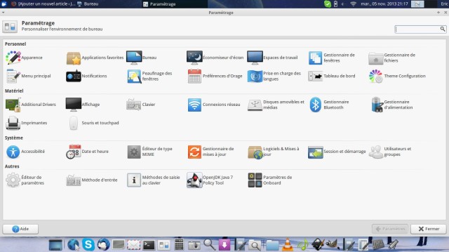 Paramétrage XFCE