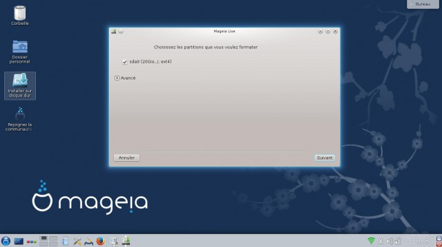 La partition pour Mageia