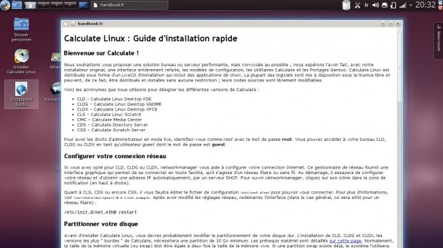 Calculate Linux installer