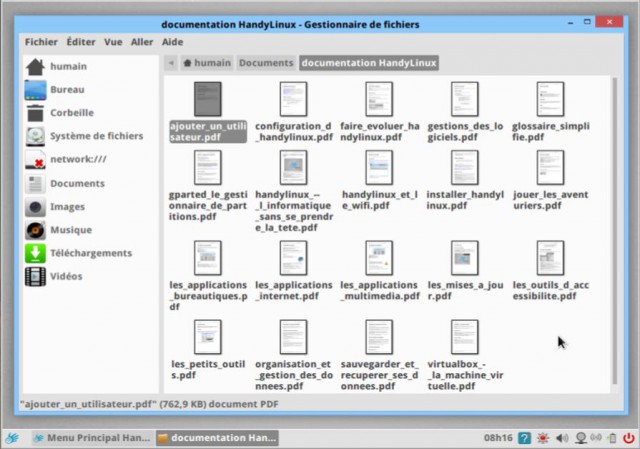 Handylinux des fichiers d'aide