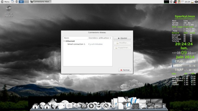 Sparkylinux réseau WIFI