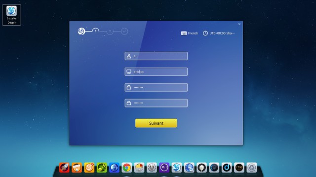 Paramètres d'installation Deepin