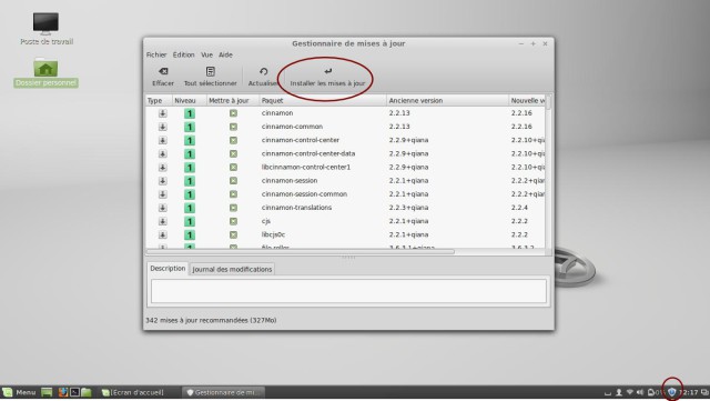 Installer les mises à jour linux Mint