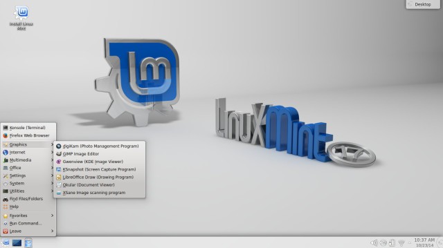 Menu classique Linux Mint kde