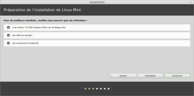 Préparation de linux mint