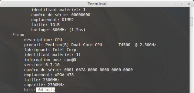 lshw cpu 64 bits