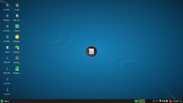 Manjaro en bleu