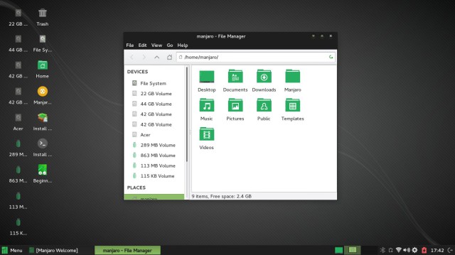 Manjaro vos fichiers