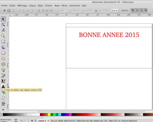 Insertion texte Inkscape