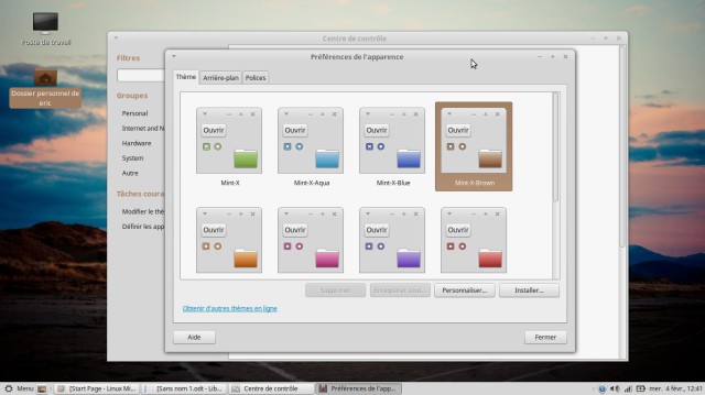 Réglage de l'apparence de Linux Mint Mate