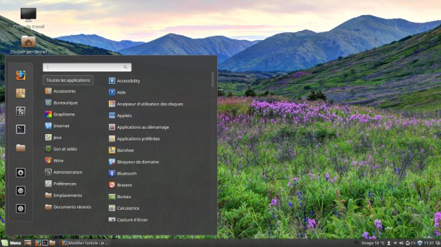 Menu Linux Mint 17.1