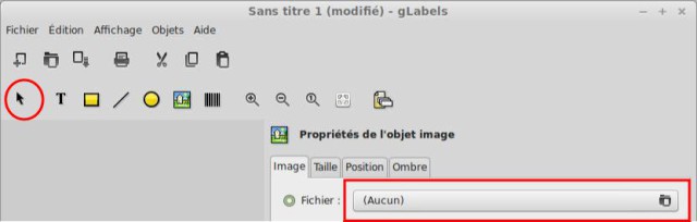 Glabel ouvrir image