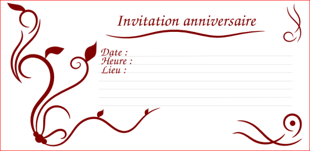 Invitation anniversaire