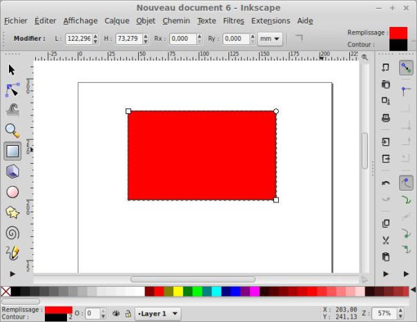 Rectangle avec inkscape