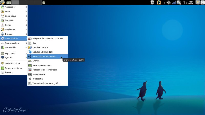 Imprimer sous Calculate Linux