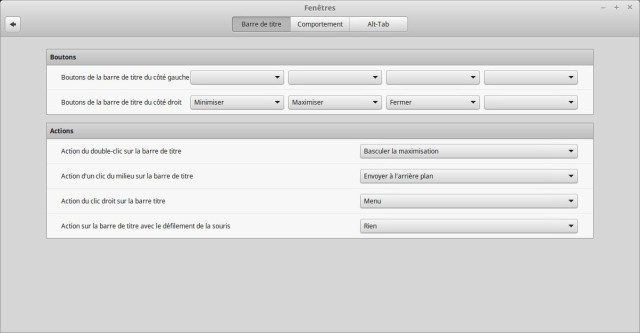 Nouveaux paramétrages dans Linux Mint