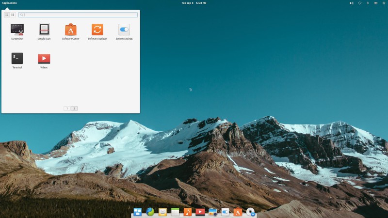 Elementaryos lemenu principal