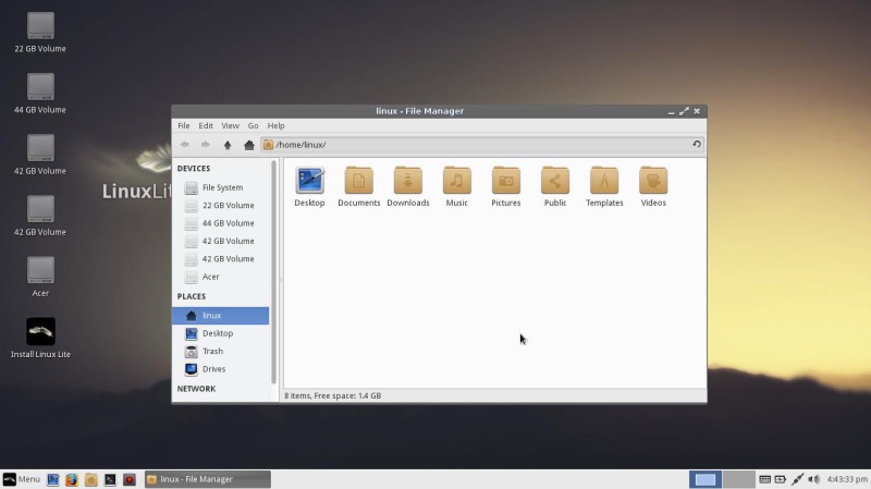 Linux lite gestionnaire de fichiers