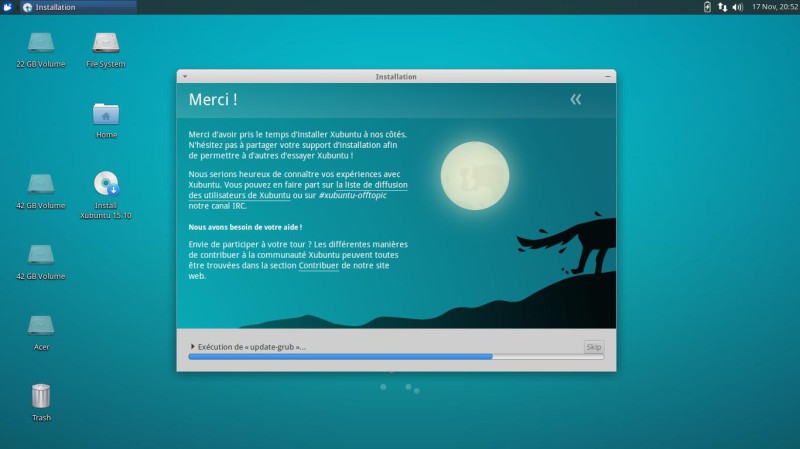 Installation de Xubuntu 15.10