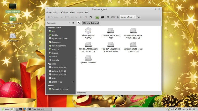 Linux Mint Mate le poste de travail