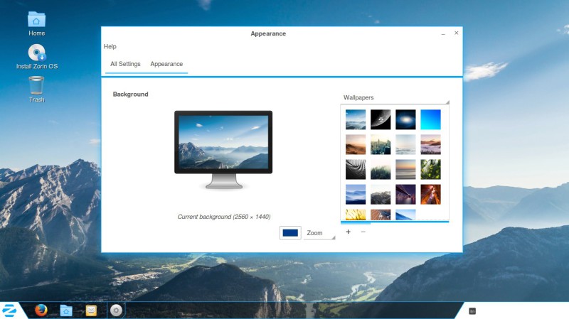 Zorin fond d'écran