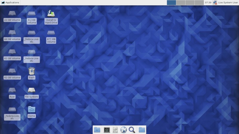 Fedora 23 bureau xfce