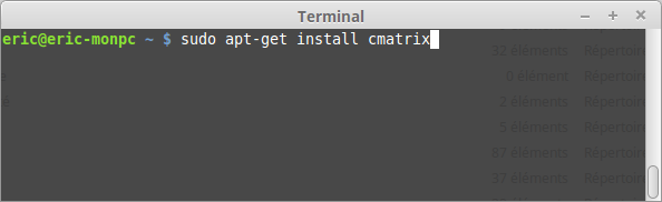 Comment installer cmatrix