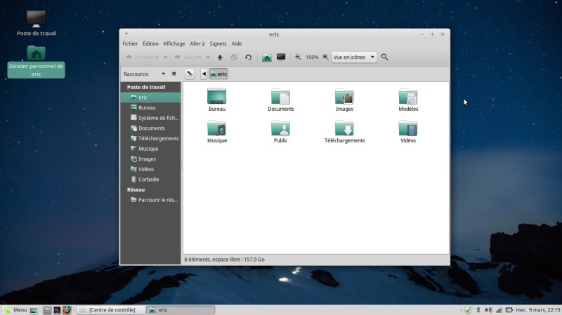 Linux Mint Mate bleu