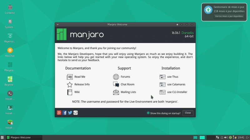 Manjaro xfce