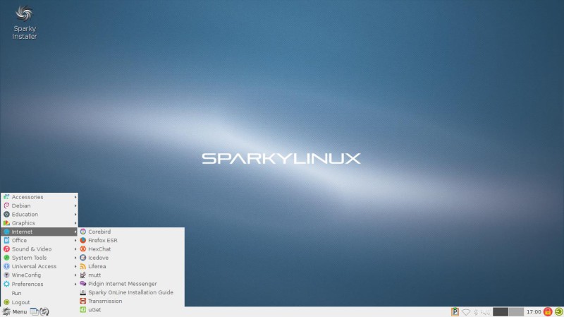 Sparky lxde internet