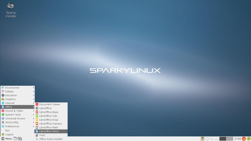 Sparky lxde libreoffice