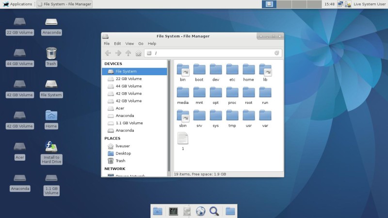 Fedora 25 file manager