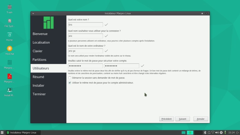 Manjaro renseignements nom