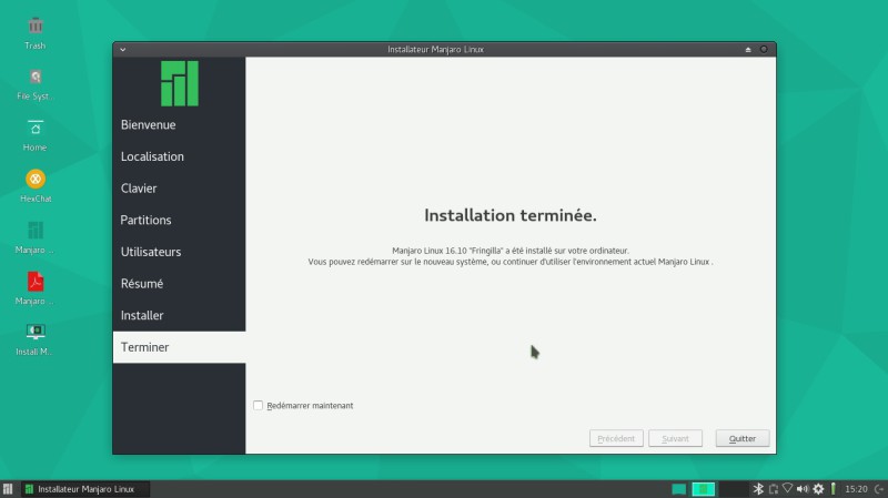 Manjaro redémarrage