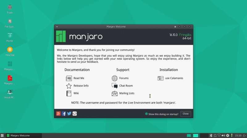 Manjaro xfce