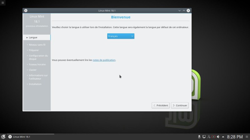 Linux Mint KDE français