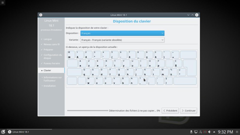Linux Mint KDE clavier