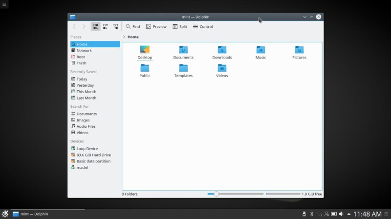Linux mint kde dolphin