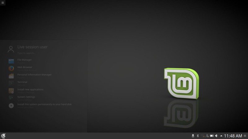 Linux Mint kde menu